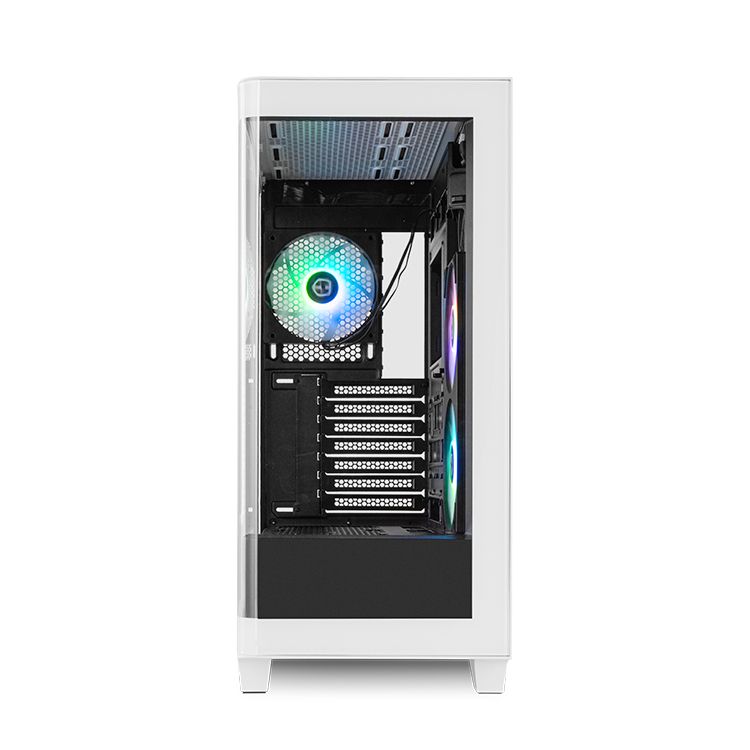 NXHUMMERETHERBW - Caja Gaming NOX Hummer Ether Panel Lateral/Frontal de Cristal Templado 2xUSB-A 3.0 1xUSB-C 3.1 ATX ITX Mini-ITX Negra/Blanca (NXHUMMERETHERBW)