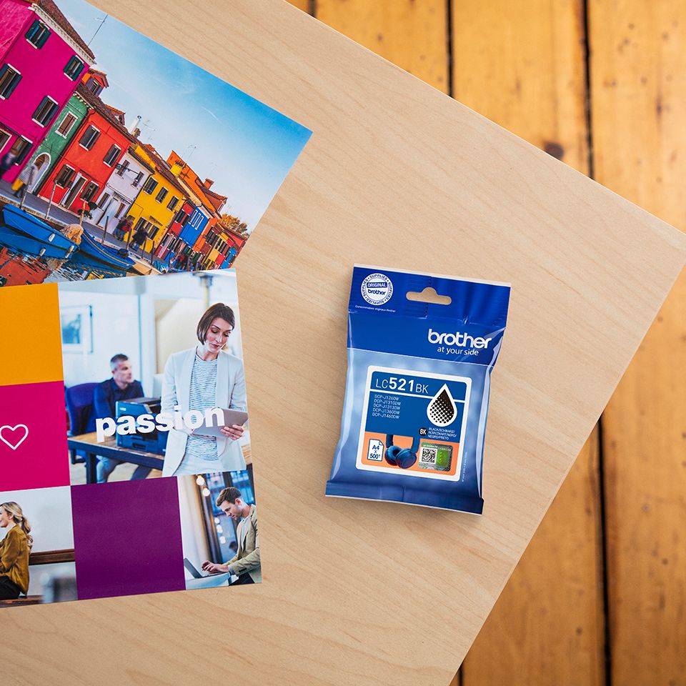 LC521BK - Tinta Brother Negro 500p�ginas, para DCPJ1260W, DCPJ1310DW, DCPJ1360DW. (LC521BK)