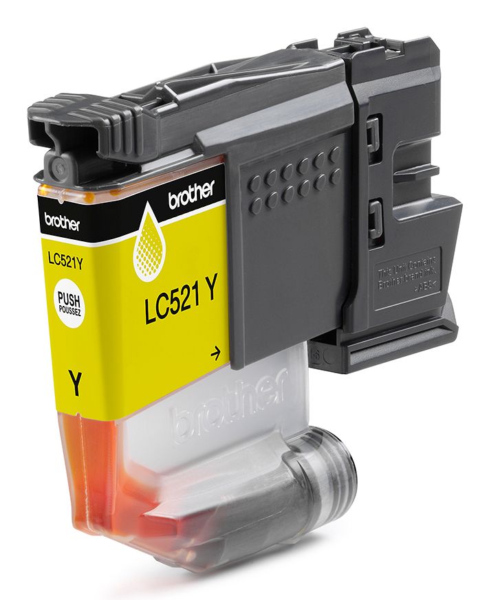 LC521Y - Tinta Brother Amarillo 500p�ginas, para DCPJ1260W, DCPJ1310DW, DCPJ1360DW. (LC521Y)