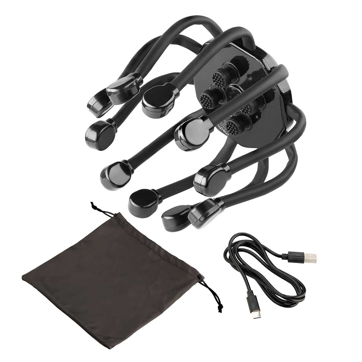 OCTOPUS - Masajeador de cabeza Medivon Octopus, Inal�mbrico,Masaje del cuero cabelludo, No da�a el cabello, Frecuencia variable, Proporciona una relajaci�n excepcional, Mejora notablemente la circulaci�n sangu�nea.