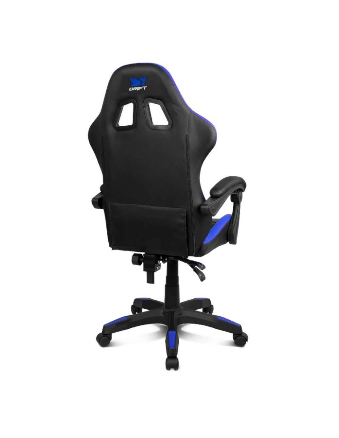 DR35EBL - Silla Gaming Drift Negra/Azul el�ctrico, Reposabrazos acolchados, Pist�n de clase 3, Regulable en altura, Respaldo reclinable, Coj�n lumbar y cervical, hasta 100Kg. (DR35EBL)