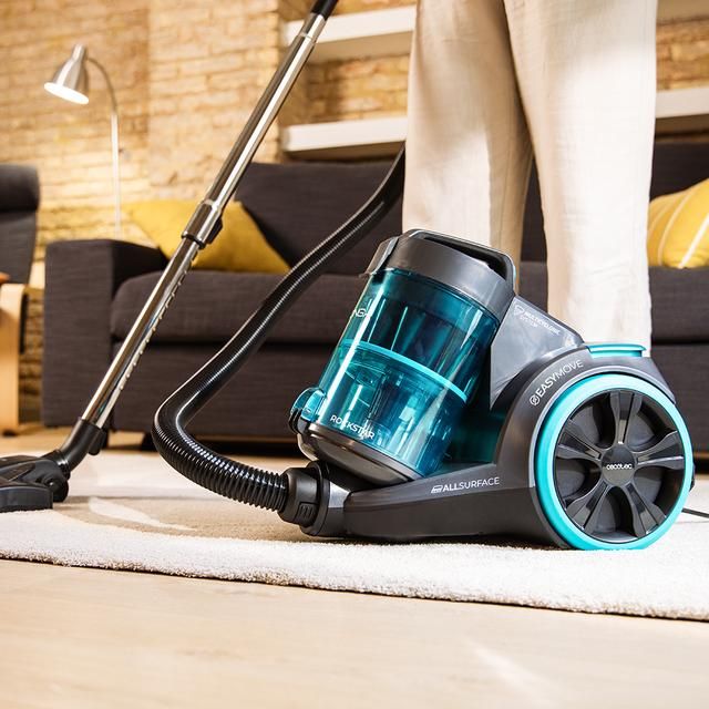 04467 - Aspirador de trineo CECOTEC Conga Rockstar Multicyclonic XL PowerStyle, 900W, Multicicl�nico sin bolsas. Regulador de potencia. M�xima capacidad del dep�sito de hasta 3,3 L con doble filtro HEPA y tubo telesc�pico met�lico. Radio de acci�n de 8m. (04467)