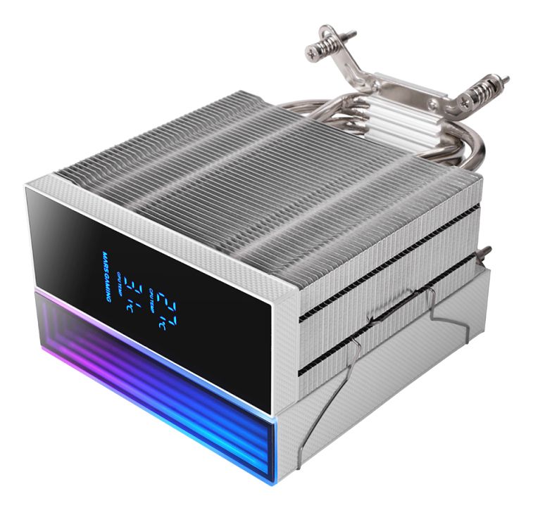 MCPULCDW - Ventilador CPU Mars Gaming ARGB Multisocket 120mm 300W TDP Pantalla LCD Blanco (MCPULCDW)