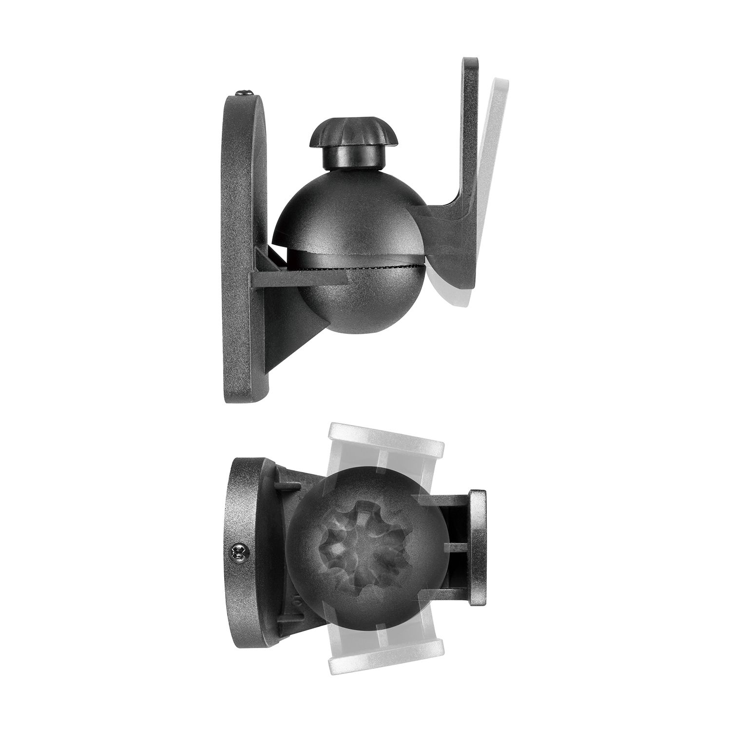 SPK06U-423 - Soporte de Pared AISENS para 2 Altavoces Gira/Inclina M�x. 3.5Kg Negro (SPK06U-423)