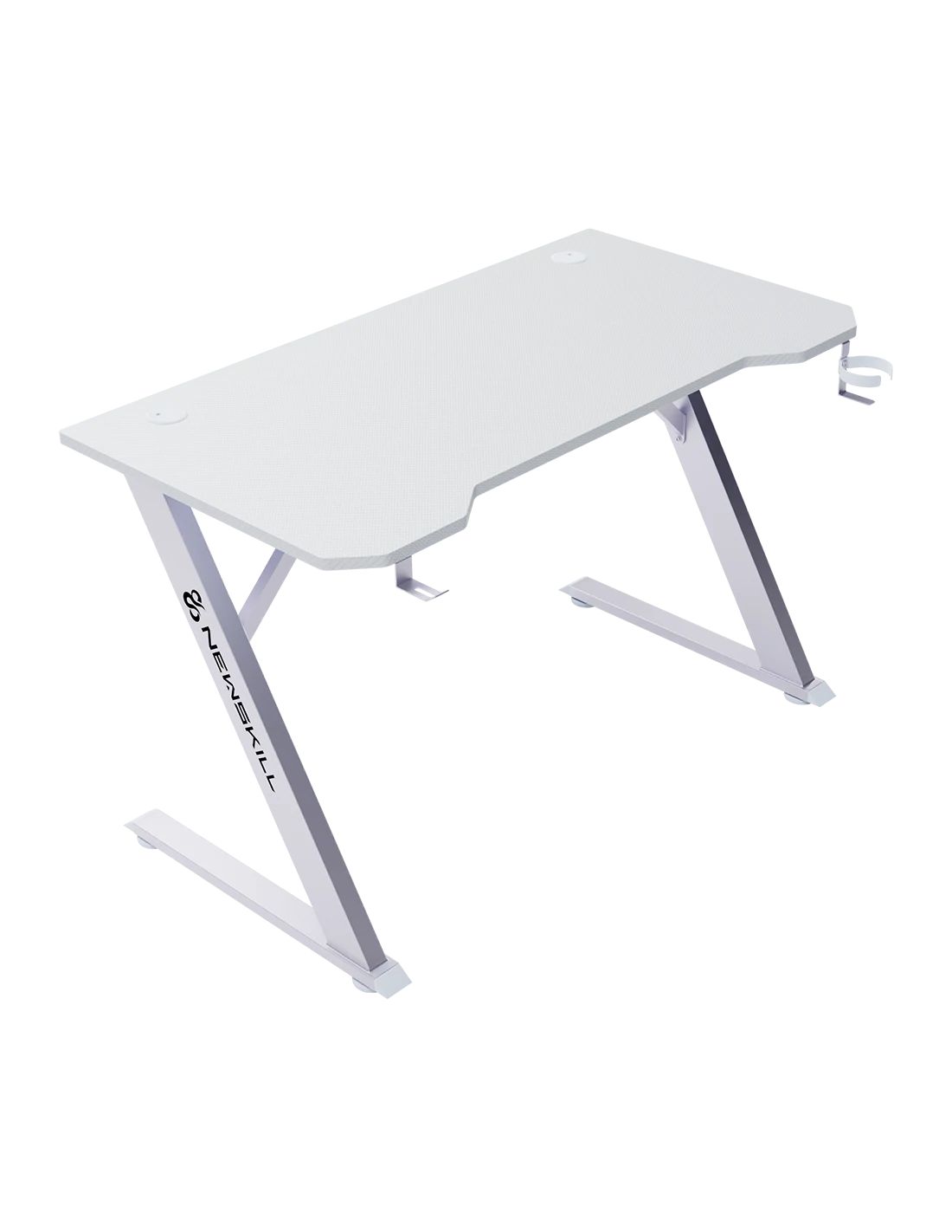 NS-DK-BELENORIV - Mesa Gaming NewSkill Belenor Ivory 120x60x75cm,soporta hasta 200Kg, soporte para auriculares y posavasos integrado. (NS-DK-BELENORIV)