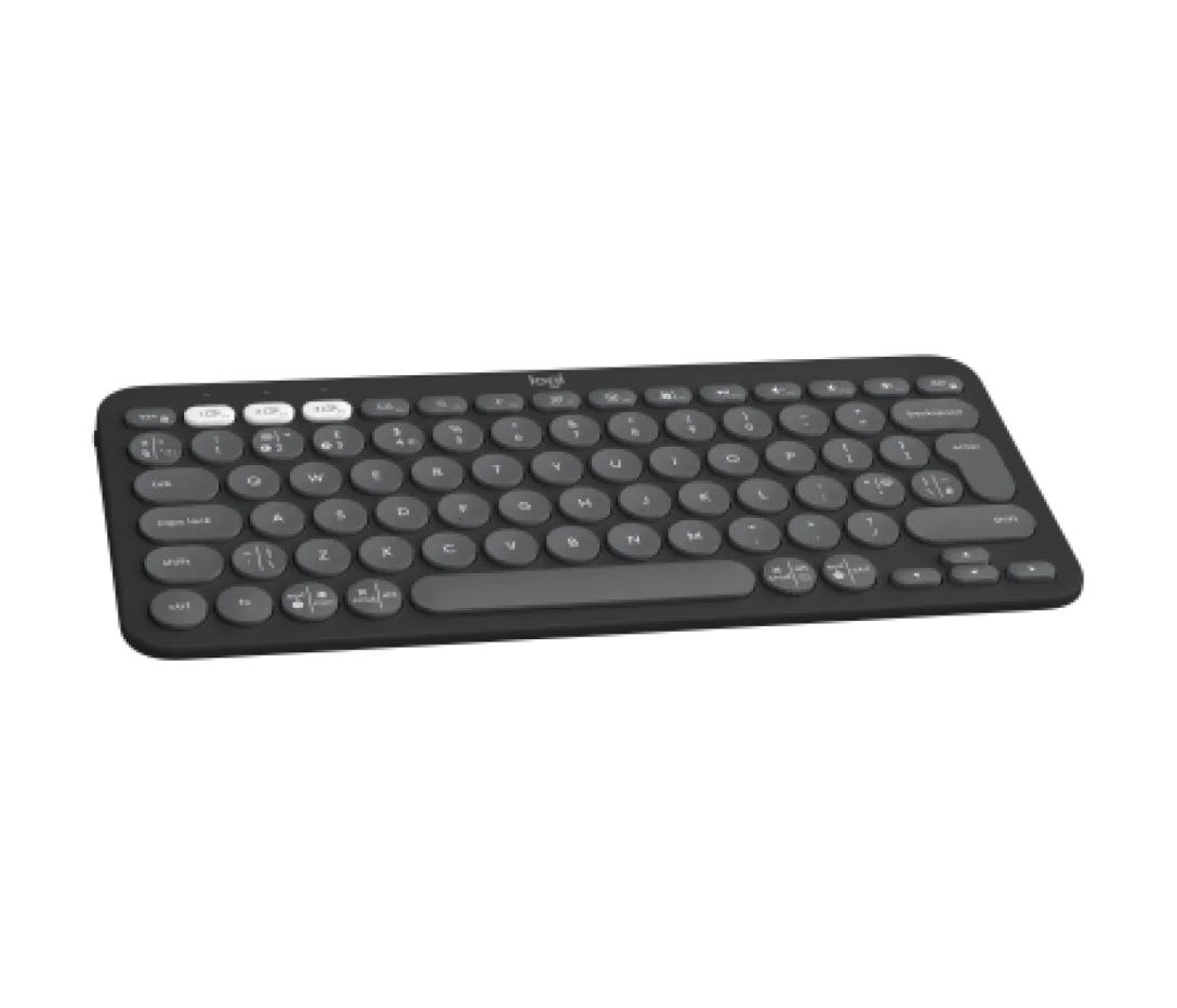 920-011827 - Teclado Logitech Pebble Keys 2 K380s Mini QWERTY Multidispositivo Bluetooth Grafito (920-011827)