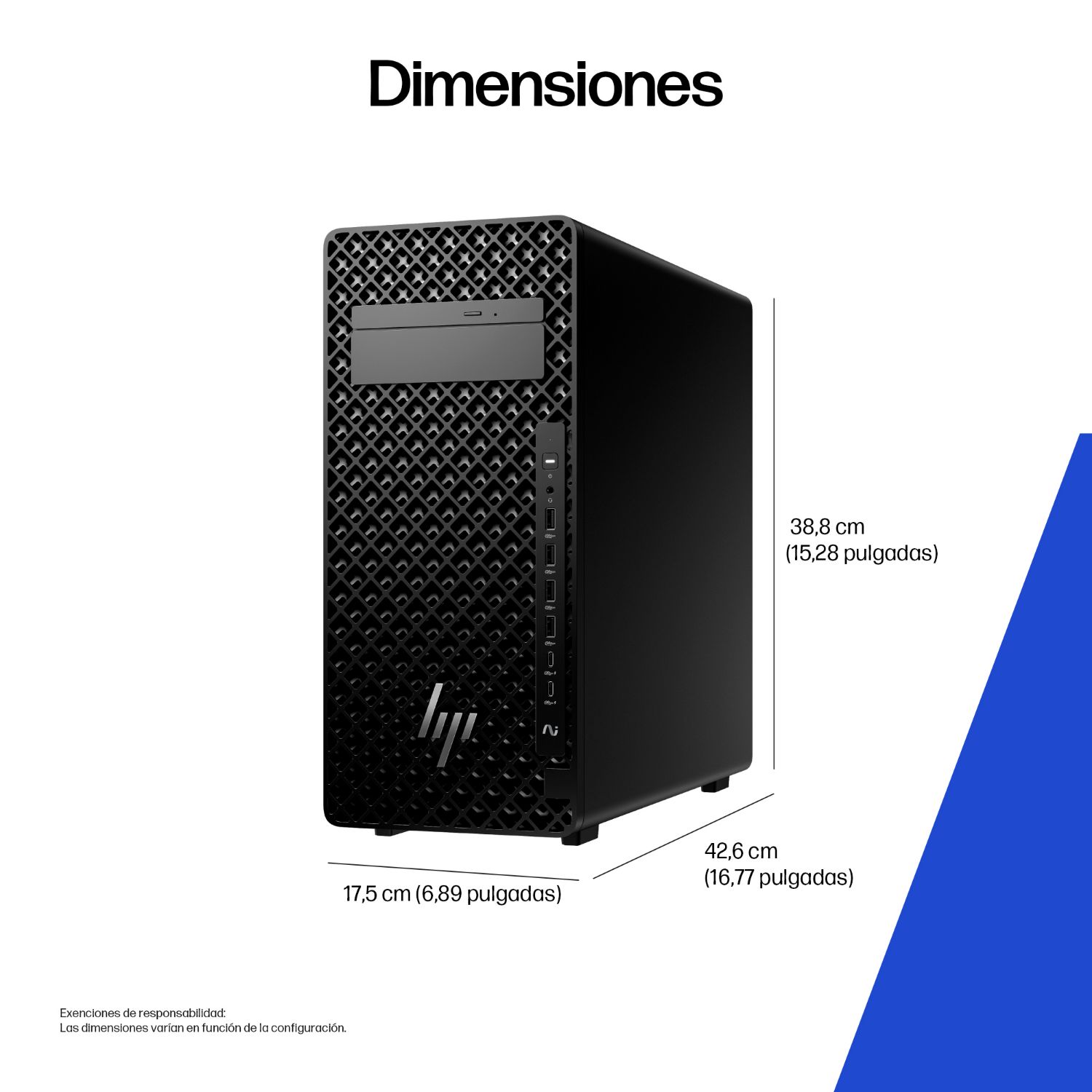A40T9ET - Ordenador HP Z2 Tower G1i Intel Core Ultra 9-285 32Gb 1Tb SSD 3xUSB 2.0 6xUSB-A 3.1 2xUSB-C 3.2 2xDP 1.4 1xRJ45 WiFi 7 Bluetooth 5.4 Ethernet LAN GbE Teclado+Rat�n W11P Negro (A40T9ET)