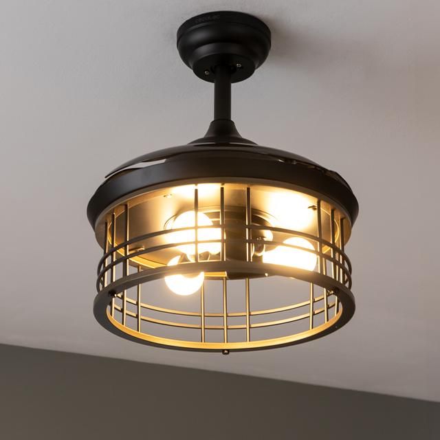 08626 - Ventilador de Techo Cecotec EnergySilence Aero 3600 Invisible Metalic Style, motor DC , con una potencia de 25W y l�mpara integrada , con 3 aspas retr�ctiles , 36 pulgadas , control remoto, 3 velocidades, temporizador y modo winter/summer. (08626)