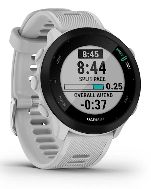 010-02562-15 - Smartwatch Garmin Forerunner 55 Digital T�ctil Color MIP 1.04? 42mm Multideporte Bluetooth GPS ANT+ Cuerpo Blanco Correa Silicona Blanca (010-02562-15)