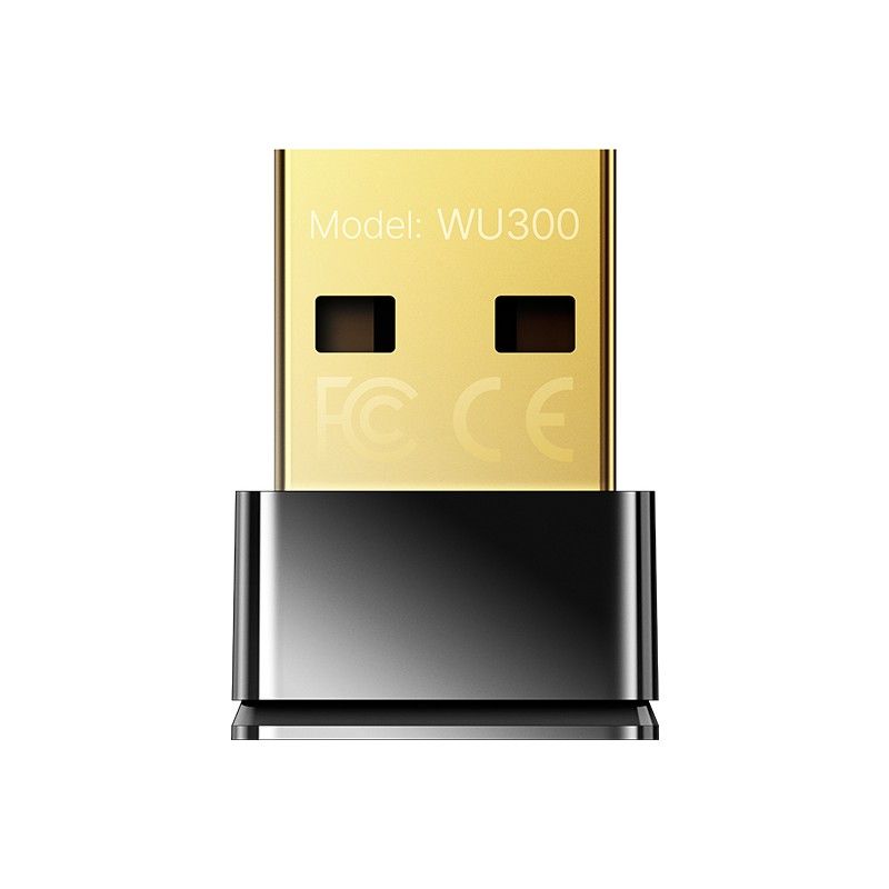WU300 - Adaptador CUDY Nano USB AX300 WiFi 6 Antena Interna Negro (WU300)