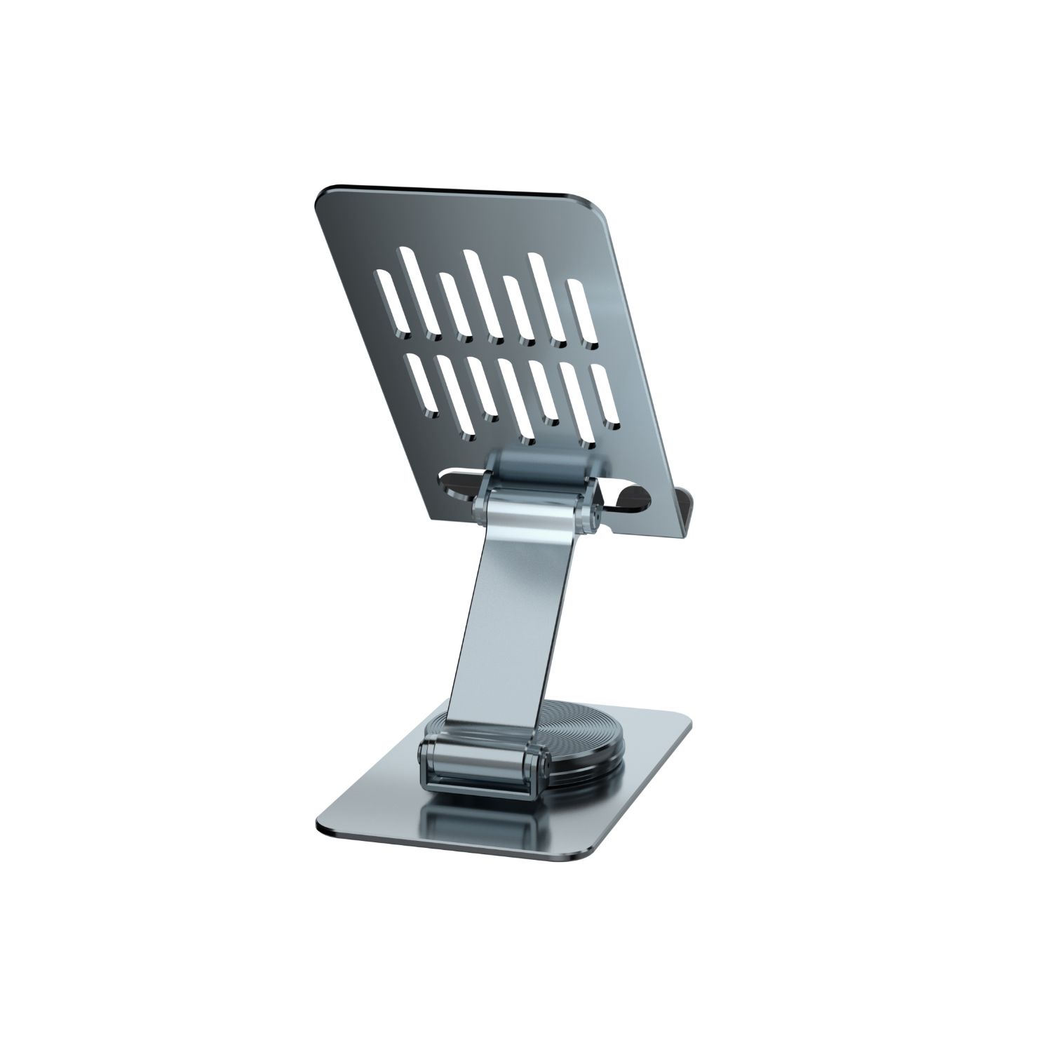 THANA08G - Soporte CONCEPTRONIC para Smartphone Giratorio Y Plegable, Base Rotacion 360� Altura Ajustable,Plata(THANA08G)