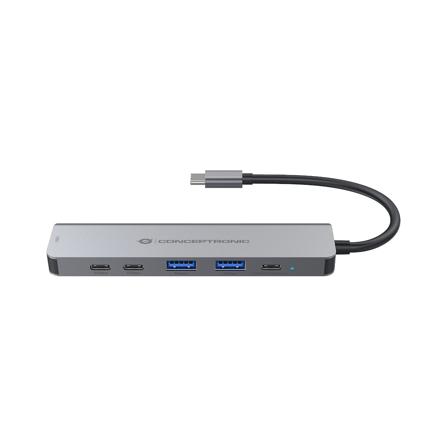 DONN33G - Docking Station CONCEPTRONIC USB-C 3.0 a 2xUSB-A/2xUSB-C/1xUSB-C PD 100W/1xHDMI 4K UHD 0.25m Plata (DONN33G)