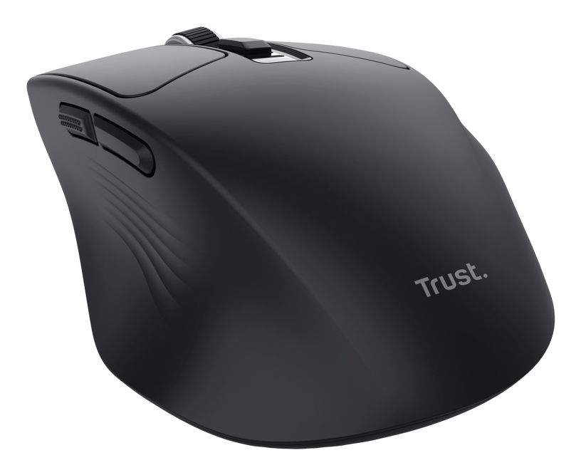 26021 - Rat�n Trust Niven Ergon�mico Diestro Clic Silencioso RF Wireless/Bluetooth USB-A 3200dpi 7 Botones Negro (26021)