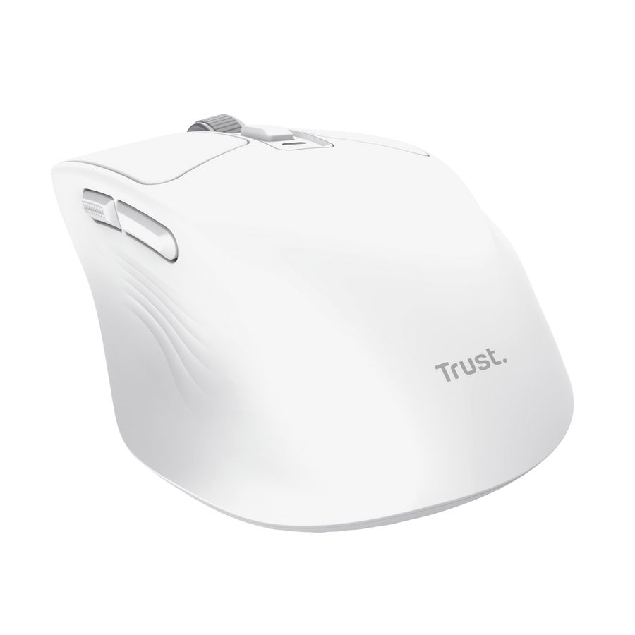 26022 - Rat�n Trust Niven Ergon�mico Diestro Clic Silencioso RF Wireless/Bluetooth USB-A 3200dpi 7 Botones Blanco (26022)