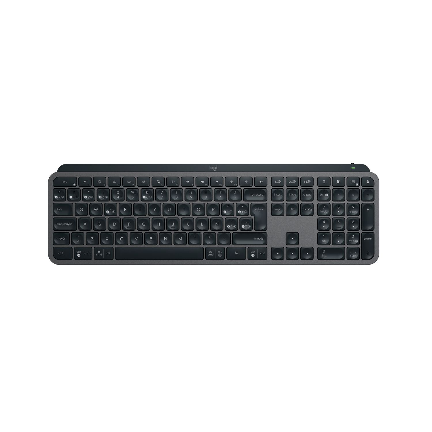 LOG-TEC MX KEYS S BK - Teclado Logitech MX Keys S Diestro LED QWERTY Bluetooth Negro (920-011577)