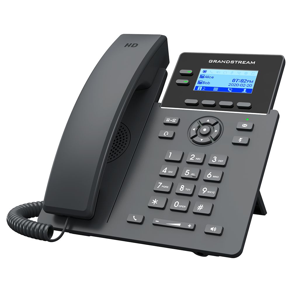wAPR-2nD&EC200A-EU - Tel�fono IP Grandstream LCD 2.41? Altavoz 2 L�neas WiFi 5 Negro (GRP2602G)