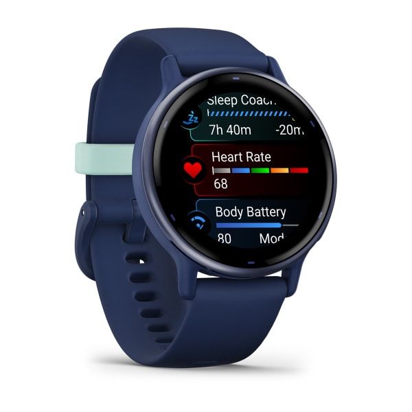 010-02862-12 - Smartwatch Garmin Vivoactive 5 AMOLED Digital T�ctil Color 1.2? 42mm 4Gb Multideporte NFC WiFi Bluetooth GPS ANT+ Cuerpo Azul Correa Silicona Azul (010-02862-12)