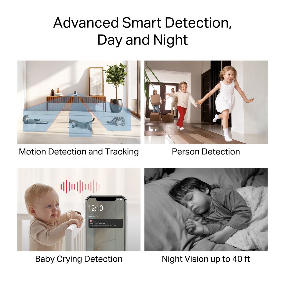 MC200 - C�mara IP Mercusys Sensor CMOS FHD 360� WiFi Visi�n Nocturna Blanca (MC200)