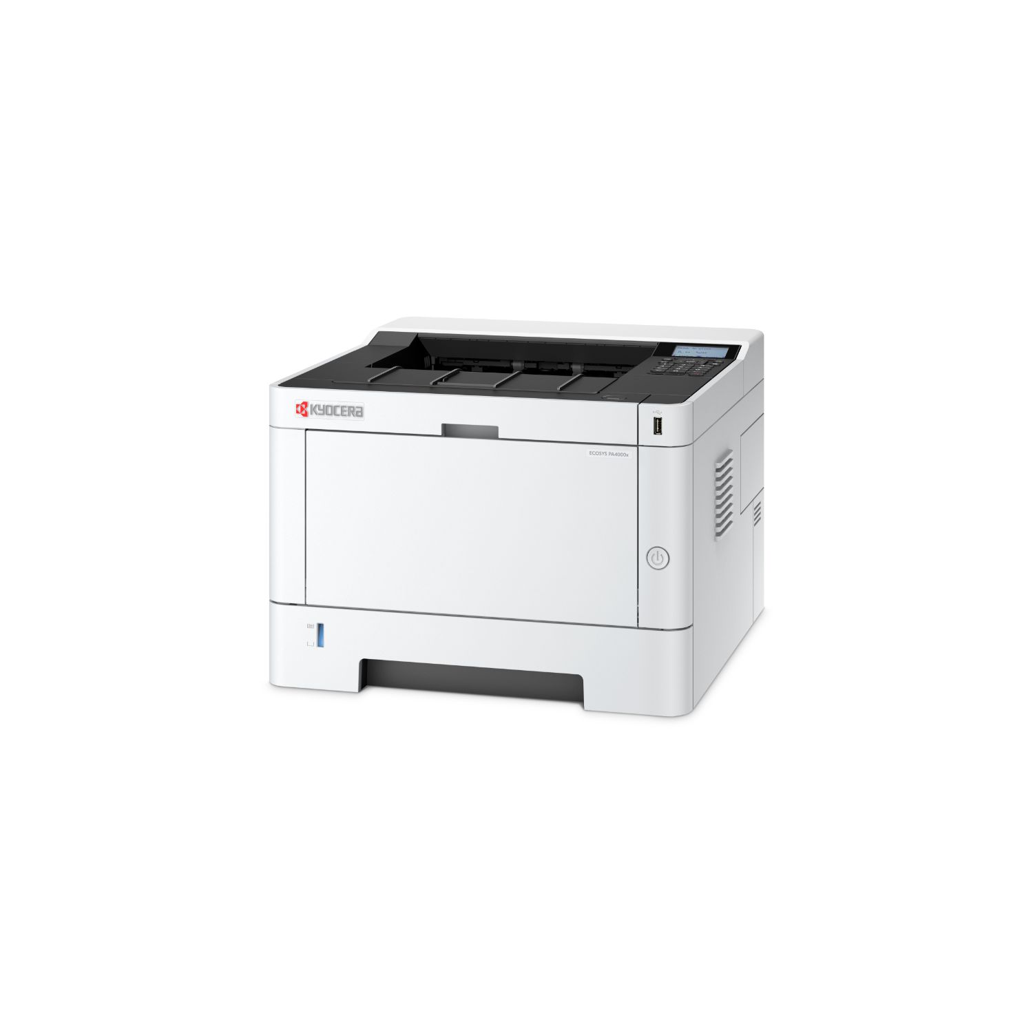 110C153NL0 - Impresora L�ser Kyocera ECOSYS PA4000x Pantalla LCD 1200x1200dpi A4 B/N 512Mb 2 Bandejas de Entrada 1xUSB 2.0 Ethernet LAN GbE D�plex Negra/Blanca (110C153NL0)