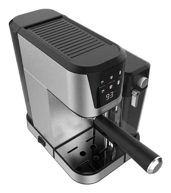 00651 - Cafetera Semiautom�tica CECOTEC Power Espresso 20 Cream 1350W Espresso/Cappuccino/Latte Pantalla T�ctil Color Sistema Thermoblock 20 Bares Dep�sito Leche 700ml Dep�sito Agua 1L 2 Tazas Negra/Acero Inoxidable (00651)