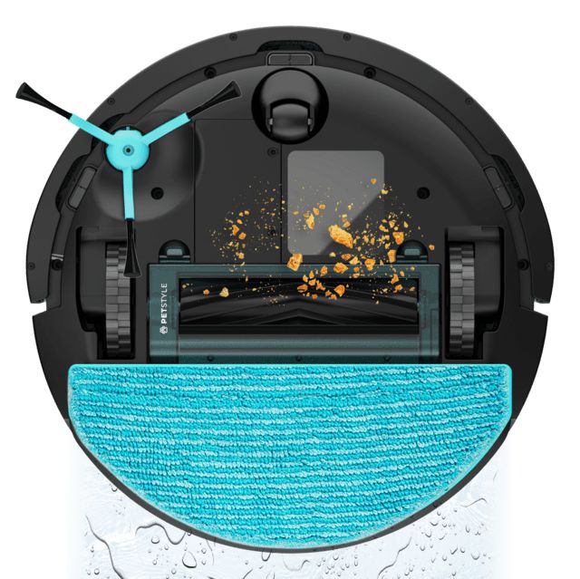 A01_EU01_100082 - Robot Aspirador L�ser CECOTEC Conga 8490 Ultimate Ultra Power Home Limpieza 4 en 1: Barre/Aspira/Friega/Pasa la Mopa Base de Autovaciado 2.5L Succi�n 7000Pa Autonom�a 170 minutos Control por APP Negro (A01_EU01_100082)