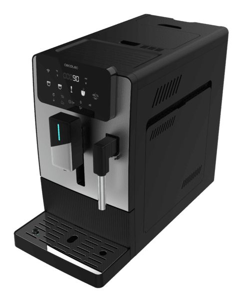 A01_EU01_115411 - Cafetera Superautom�tica CECOTEC Cremmaet Steam Compacta 19 Bares Vaporizador Sistema Thermoblock Pantalla T�ctil 15? Molinillo C�nico Dep�sito de Caf� 150g Dep�sito de Agua 1.1L Altura Regulable Negra/Acero (A01_EU01_115411)