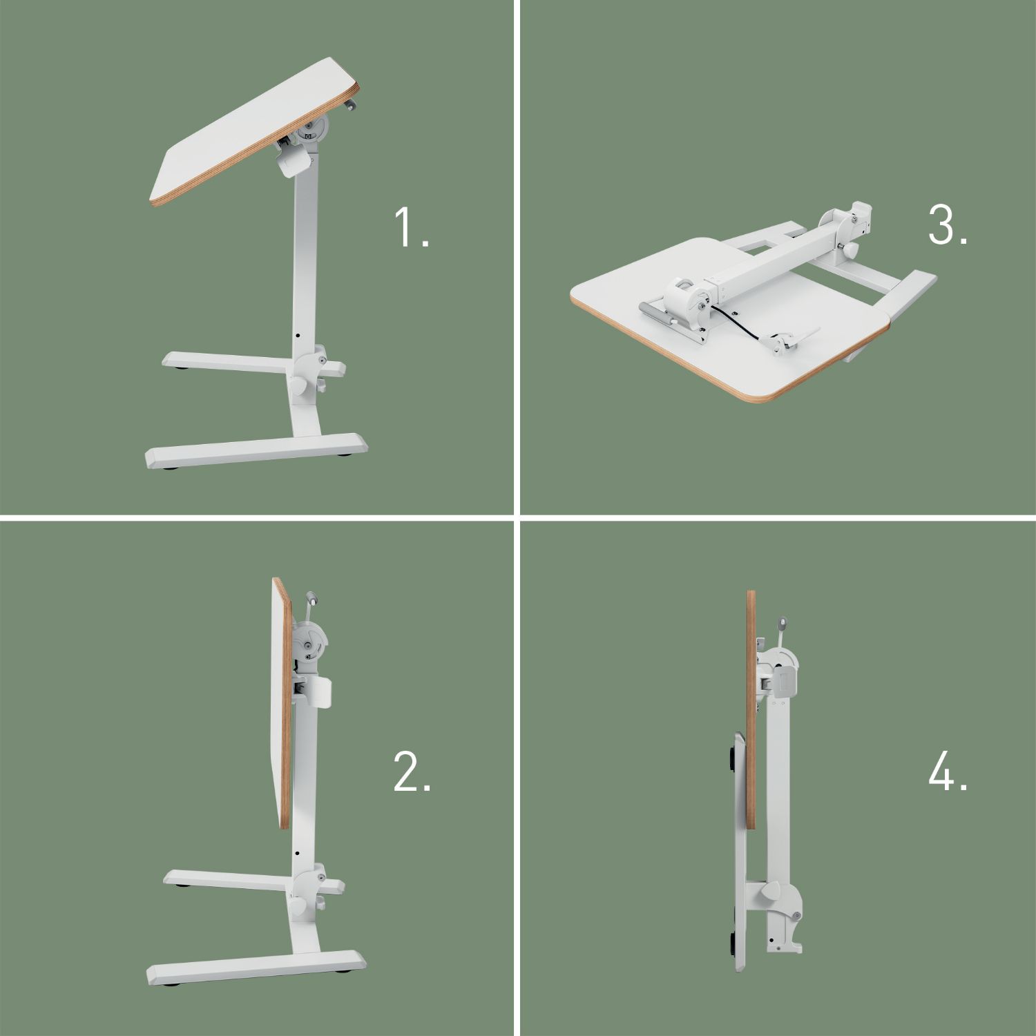 6588-00-01 - Mesa Escritorio Leitz Ergo Altura regulable para sentarse/estar de pie, 65x46x1.8cm, Blanco. (6588-00-01)