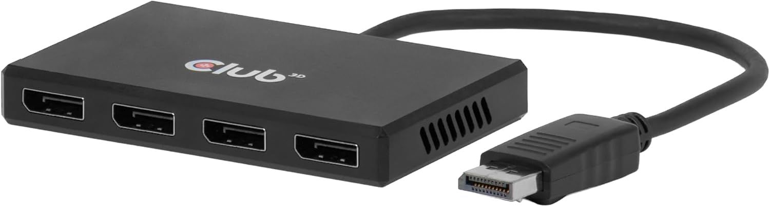 CSV-7400 - Hub Club 3D 4xDiplayPort 4K Ultra HD/30Hz Negro (CSV-7400)