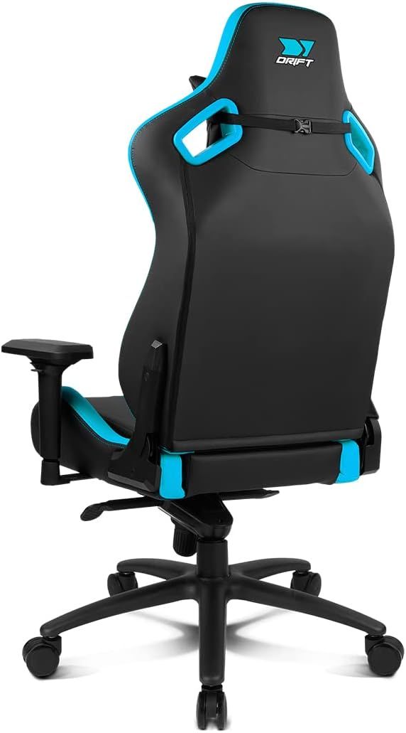 DR600BL - Silla Drift Gaming Deluxe XL. Soportar hasta 150 kilos. Uso continuado para jugar o trabajar. Reclinable hasta los 135�. Ruedas silencios.Negra/Azul(DR600BL)
