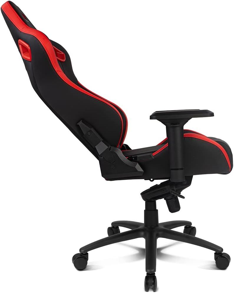 DR600BR - Silla Drift Gaming Deluxe XL. Soportar hasta 150 kilos. Uso continuado para jugar o trabajar. Reclinable hasta los 135�. Ruedas silenciosNegra/Roja(DR600BR)
