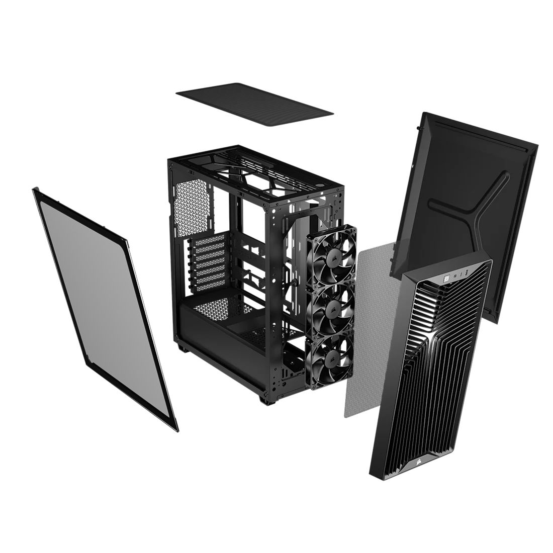 CC-9011334-WW - Caja Gaming Corsair 3200D Panel Lateral de Cristal Templado 1xUSB 2.0 1xUSB-C 3.2 ATX mini-ATX mATX Negra (CC-9011334-WW)