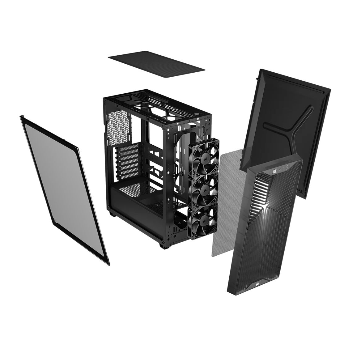 CC-9011336-WW - Caja Gaming Corsair 3200D Panel Lateral de Cristal Templado 1xUSB 2.0 1xUSB-C 3.2 ATX Mini-ATX mATX Negra (CC-9011336-WW)