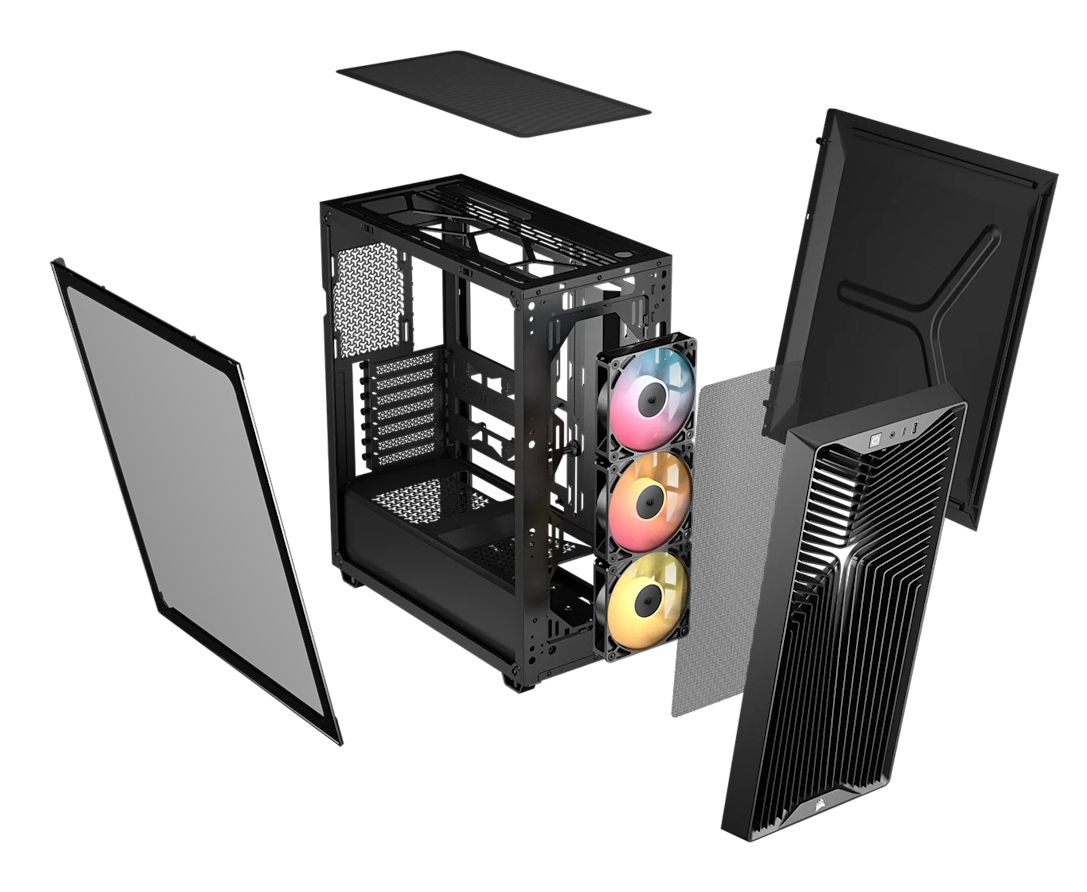 CC-9011344-WW - Caja Gaming Corsair 3200D ARGB Panel Lateral de Cristal Templado 1xUSB 2.0 1xUSB-C 3.2 ATX Mini-ATX mATX Negra (CC-9011344-WW)