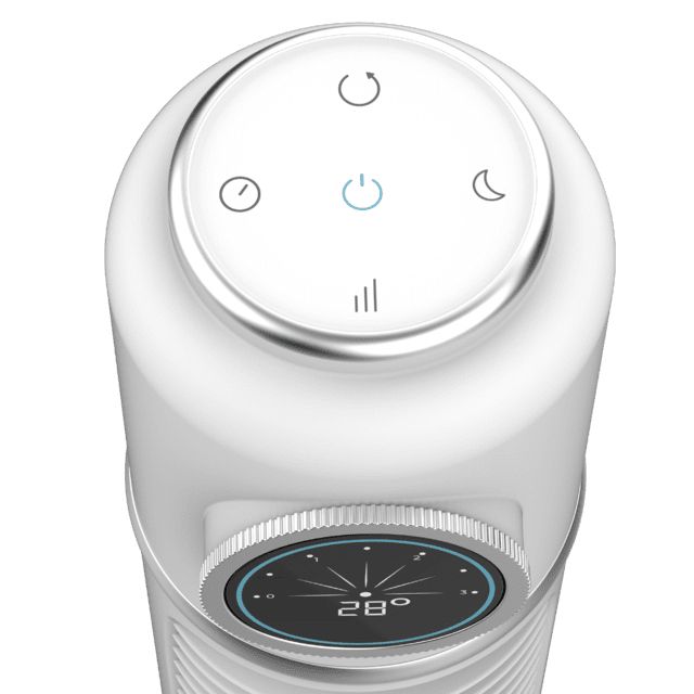 08227 - Ventilador Torre Cecotec EnergySilence 1090 Skyline Retro Smart White, 32