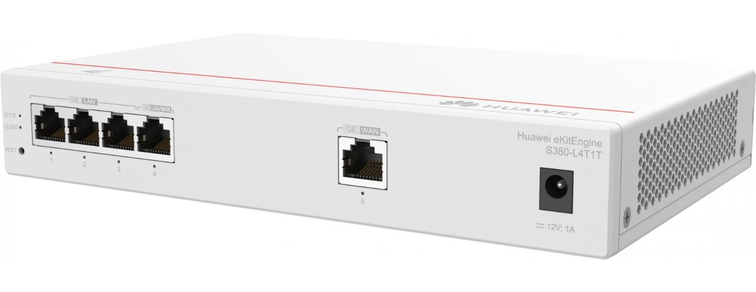 98012177 - Switch Huawei S380-L4T1T 4xRJ45 GbE Rack Gris (98012177)