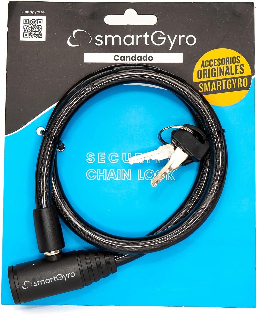 SG27-347 - Candado SmartGyro con 2 llaves para patinetes y bicicletas. (SG27-347)