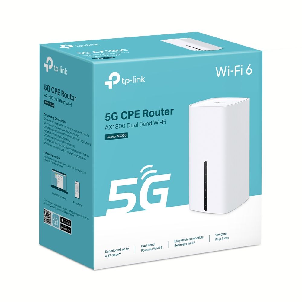 Archer NX200 - Router TP-Link WiFi 6 DualBand 3xRJ45 Ethernet GbE Antena Interna 5G Blanco (Archer NX200)