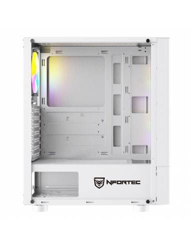 NF-CS-CAELUM-WHITE - Caja Nfortec Caelum Ventana Lateral de Cristal Templado 2xUSB 2.0 1xUSB 3-0 RGB ATX mATX ITX Blanca (NF-CS-CAELUM-WHITE)