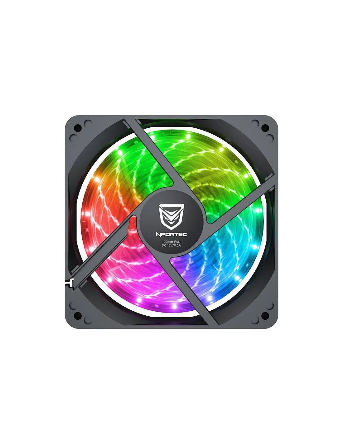 NF-SFAN-KRATER-ARGB - Ventilador Nfortec Krater ARGB 120mm Negro (NF-SFAN-KRATER-ARGB)