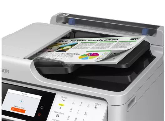 C11CK76401 - Impresora Multifuncin Epson WF-M5899DWF Pantalla A4 B/N ADF USB WiFi 5 Ethernet GbE Fax Dplex Negra/Blanca (C11CK76401)