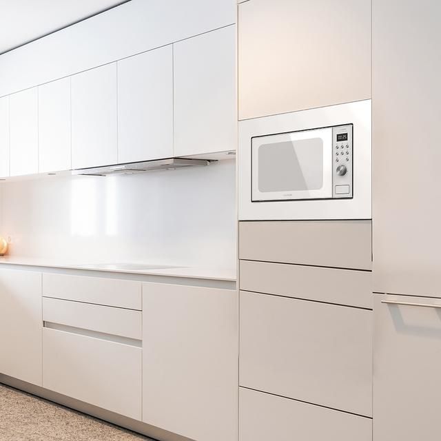 01378 - Microondas encastrable CECOTEC GrandHeat 2000 Built-In, Digital de 700W, Integrable, 20l, Grill, 9 Funciones preconfiguradas, Quick Start, Diseo elegante, Blanco (01378)