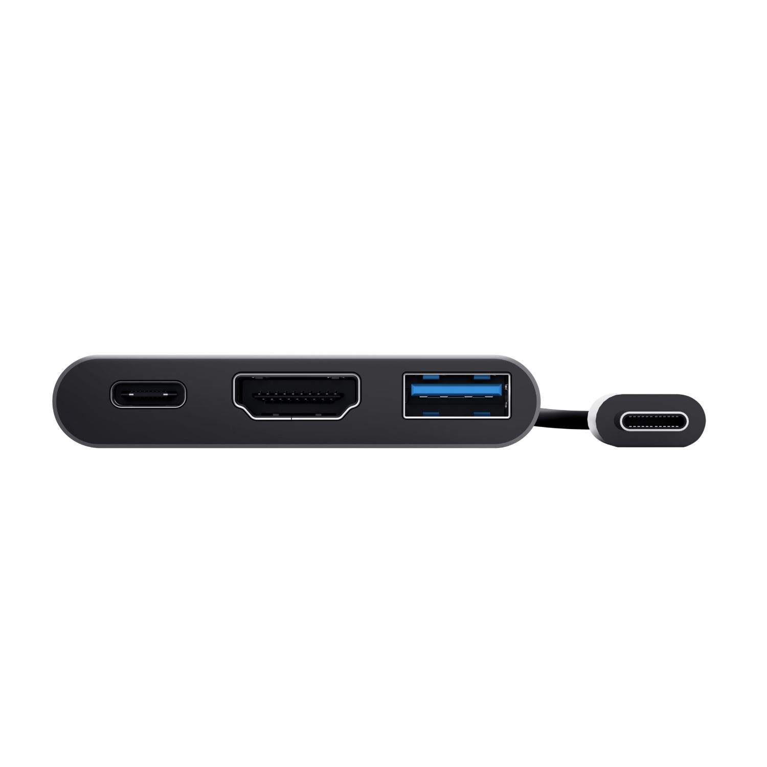 23772 - Adaptador Trust Dalyx 3en1 USB-C a USB-A 3.0/1xUSB-C 3.0/1xHDMI 1.4 Auminio/Negro (23772)