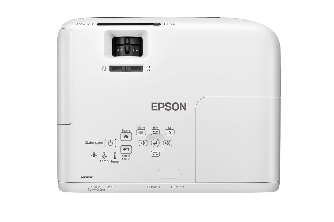 V11HB58040 - Proyector Epson EB-W55 16:10 3LCD WXGA 4000L 1xUSB-A 2.0 2xHDMI WiFi Techo/Escritorio Blanco (V11HB58040)