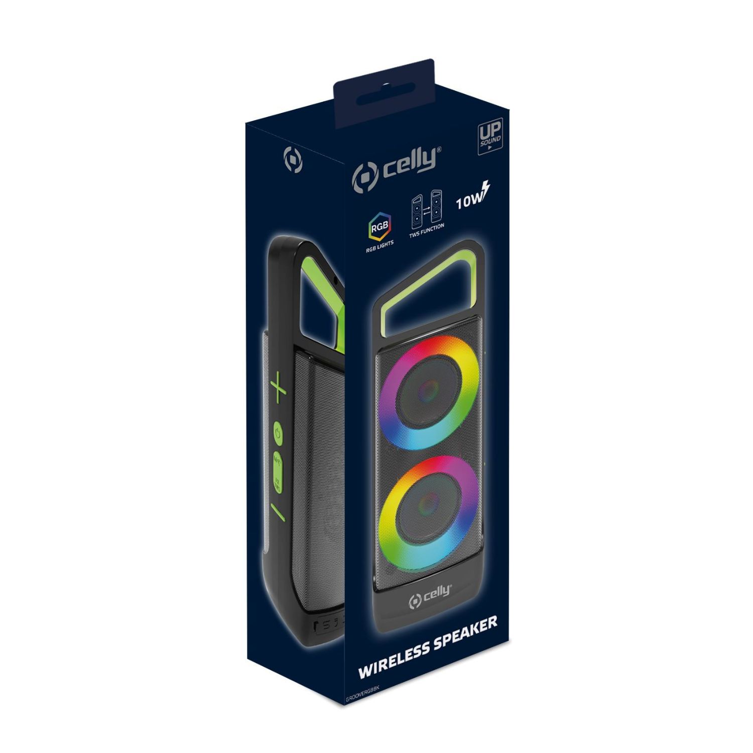 GROOVERGBBK - Altavoz CELLY Party Collection 10W Wireless RGB Usb-C (GROOVERGBBK)