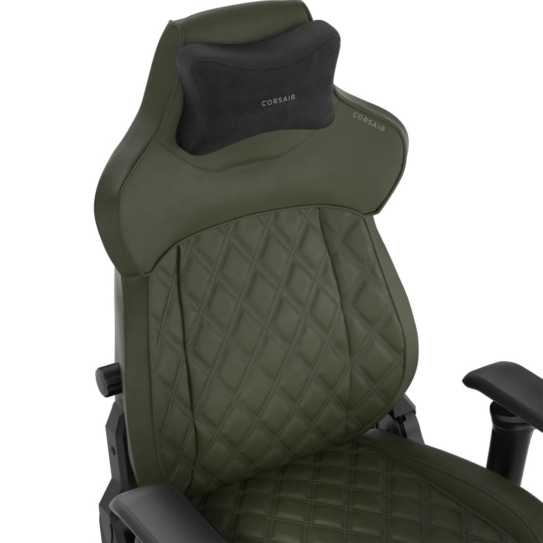 CF-9010068-WW - Silla Gaming CORSAIR TC500 Luxe Sherwood, confeccionada en tela transpirable Verde, Soporte lumbar integrado, Reposabrazos Omniflex, Almohada para el cuello desmontable. (CF-9010068-WW)