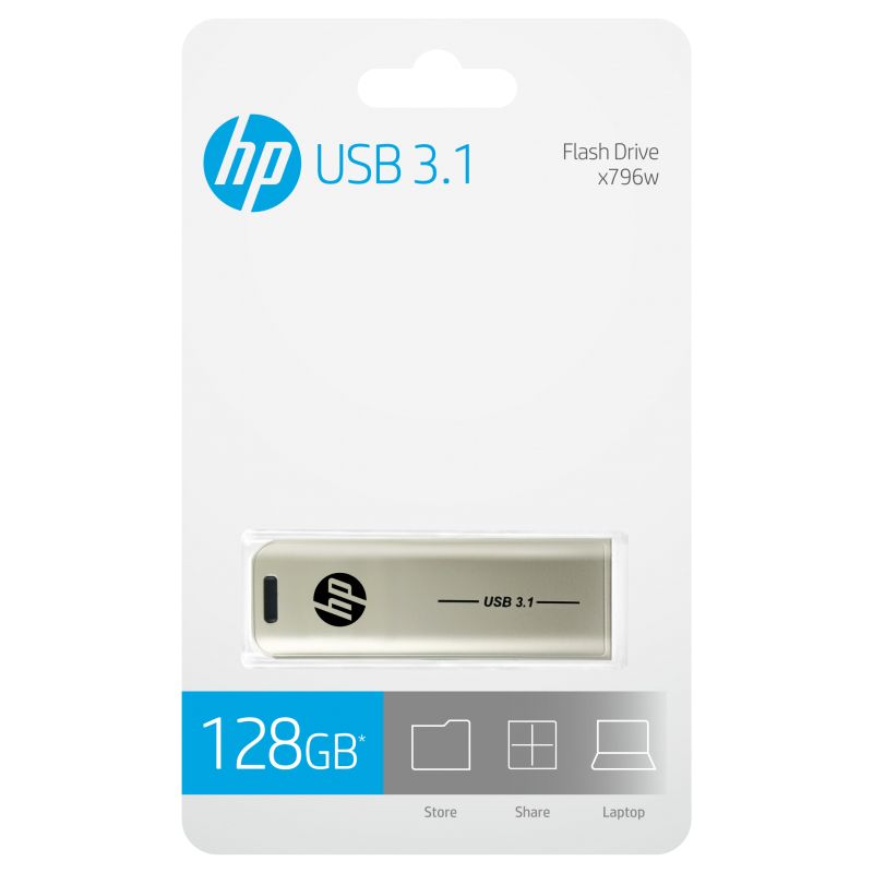 HPFD796L-128 - Pendrive HP X796W 128Gb Usb3.1 Plata (HPFD796L-128)