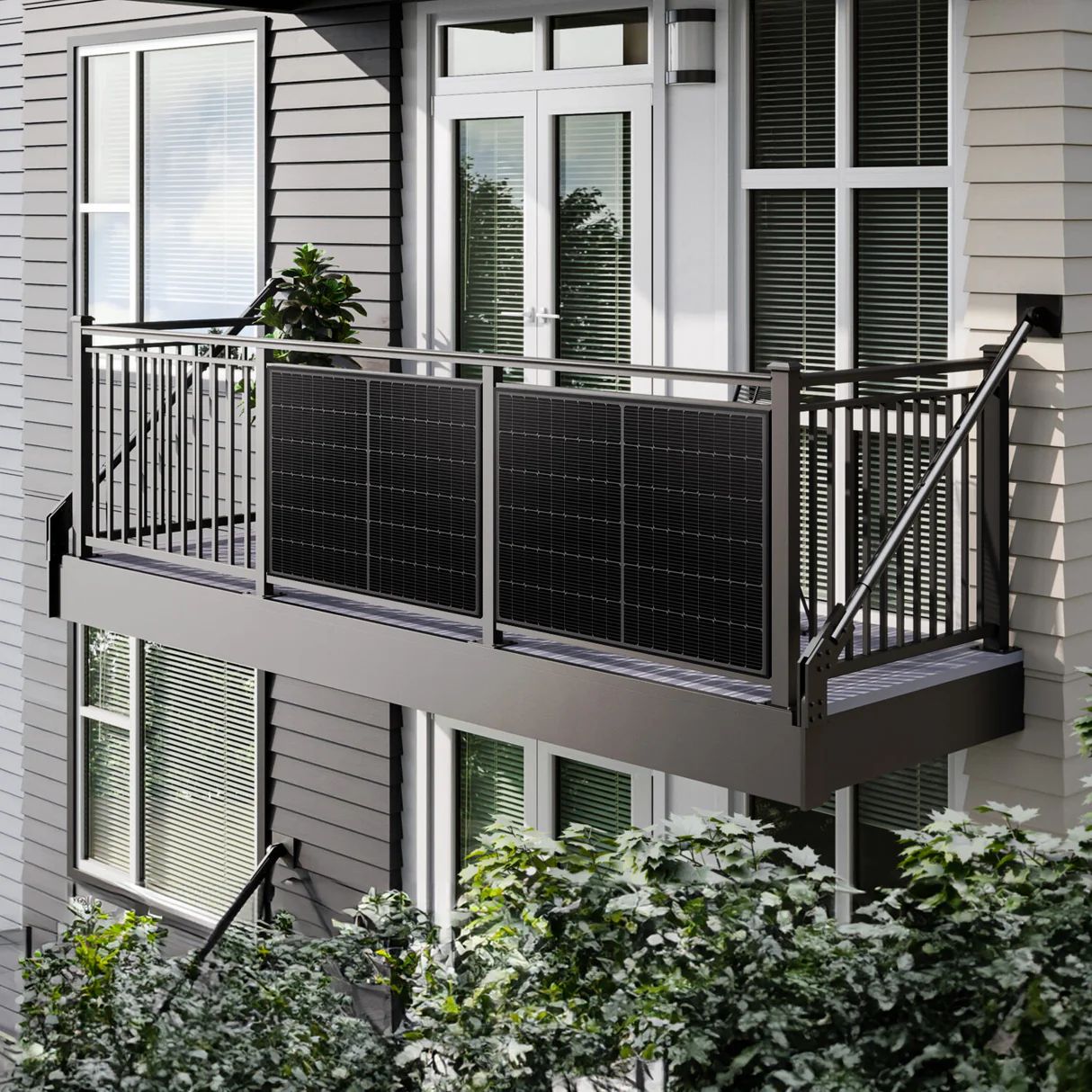 PS0800F - Kit Solar Engel 800W/4A para Barandilla/Balcon 4 Placas Flexibles + Microinversor (PS0800F)