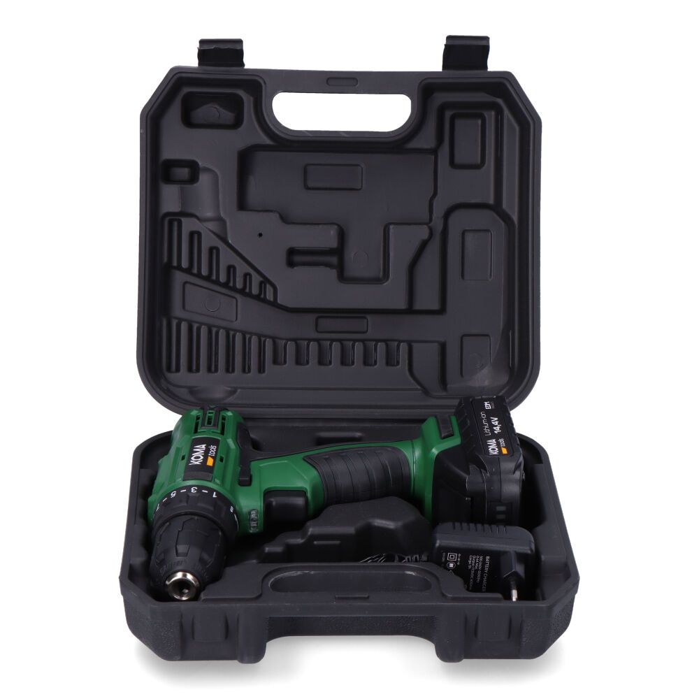 08376 - Taladro Atornillador KOMA con maletin, Bateria 1500mAh y cargador. (08376)