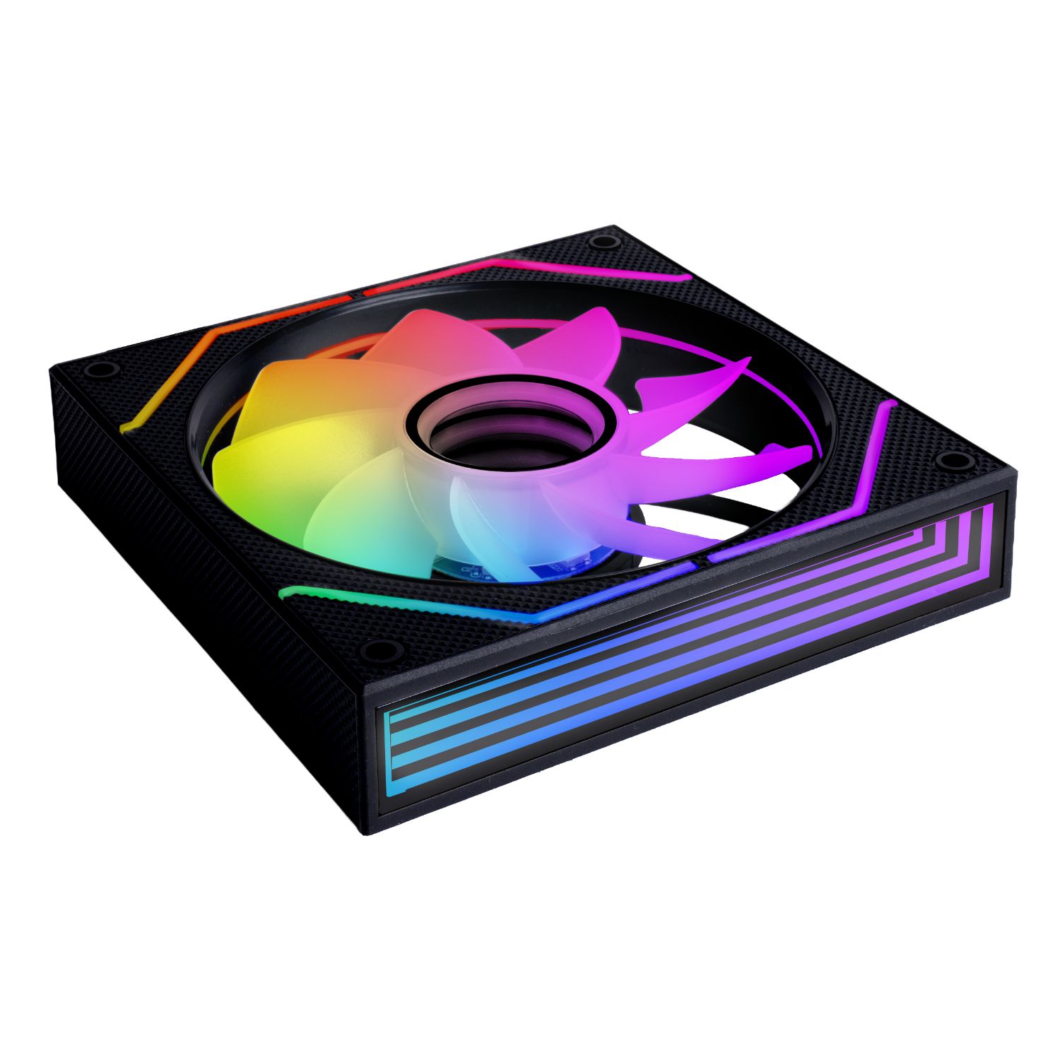 MF3DPROX2R - Ventilador MARS GAMING 2Unidades, 120mm, ARGB Triple Infinity Mirror 360, Negro (MF3DPROX2R)
