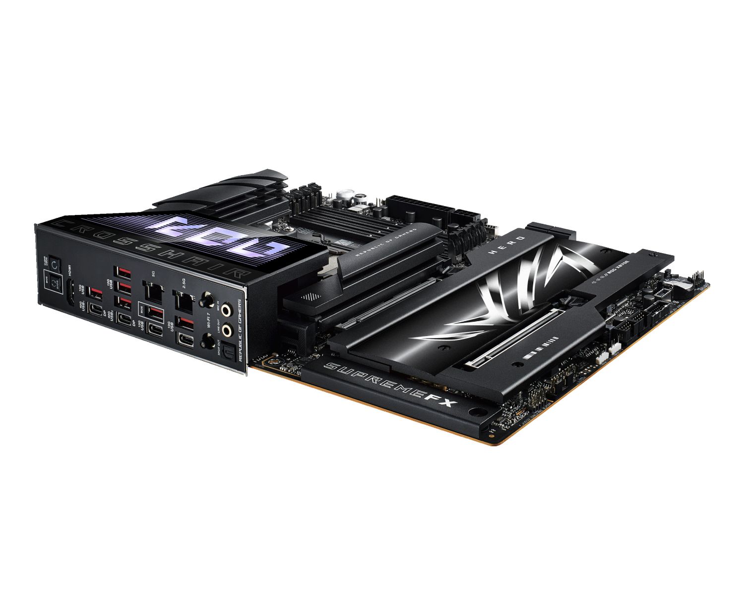90MB1IE0-M0EAY0 - Placa base ASUS ROG CROSSHAIR X870E HERO:(AM5) 4DDR5 M.2 SATA3 USB-A/C USB 4.0 HDMI RJ45 7.1 ATX WiFi 7 Bluetooth Ethernet 2.5 GbE